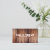 Carte De Visite Stylish Modern Wooden Carpentry Construction (Debout devant)