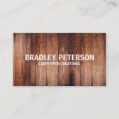 Carte De Visite Stylish Modern Wooden Carpentry Construction (Devant)