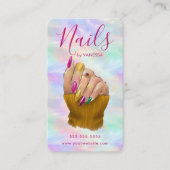Carte De Visite Stylish Opal Manicurist Artist Modern Nail Art (Devant)