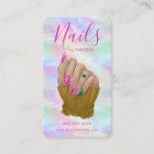 Carte De Visite Stylish Opal Manicurist Artist Nail Studio Chic (Devant)