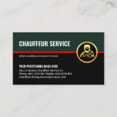 Carte De Visite Stylish Retro Layer Red Line Chauffeur Driver (Devant)