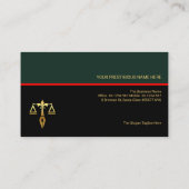 Carte De Visite Stylish Retro Layer Red Line Consultant juridique (Dos)