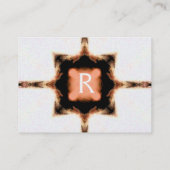 Carte De Visite STYLISH ROUGE BROWN MONOGRAM CARRÉ blanc Pearl (Dos)