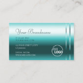 Carte De Visite Stylish Shimmery Turquoise Sparkling Diamonds ajou (Dos)