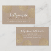 Carte De Visite STYLISH SPOTTY SPOT glam bain or bombe kraft (Devant / Derrière)