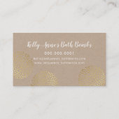 Carte De Visite STYLISH SPOTTY SPOT glam bain or bombe kraft (Dos)