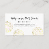 Carte De Visite STYLISH SPOTTY SPOTTY glam luxe bain bombe or (Dos)