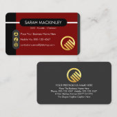 Carte De Visite Stylish Startup Global Enterprise (Devant / Derrière)