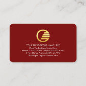 Carte De Visite Stylish Startup Global Enterprise COO (Dos)