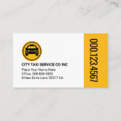 Carte De Visite Stylish Taxi Buttons Cab Driver (Dos)