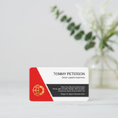 Carte De Visite Stylish Trapezium Layer Business Owners (Debout devant)