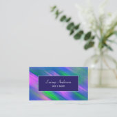 Carte De Visite Stylish Trendy groovy neon green blue purple (Debout devant)