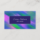 Carte De Visite Stylish Trendy groovy neon green blue purple (Devant)
