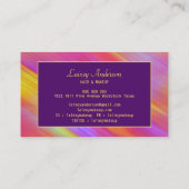 Carte De Visite Stylish Trendy groovy neon pink yellow purple (Dos)