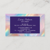 Carte De Visite Stylish Trendy groovy pastel faux holographic (Dos)