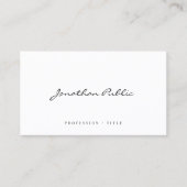 Carte De Visite Stylish Trendy Modern Minimalist Template Script (Devant)