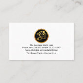 Carte De Visite Stylish White Black Layers Gold Tab (Dos)