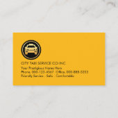 Carte De Visite Stylish Yellow Taxi Boxes Driving Cab (Dos)