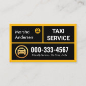 Carte De Visite Stylish Yellow Taxi Boxes Driving Cab (Devant)