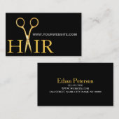 Carte de visite stylist du salon de coiffure moder (Devant / Derrière)