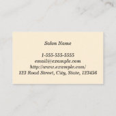 Carte de visite stylist élégant et simple (Dos)