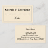 Carte de visite stylist élégant et simple (Devant / Derrière)