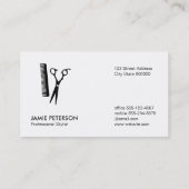 Carte De Visite Stylist Gold et White Bokeh (Dos)