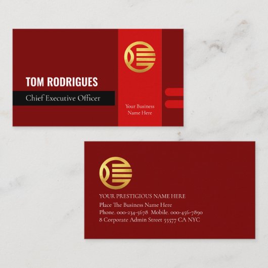 Carte De Visite Stylist Template Office Manager Identity Global (Devant / Derrière)