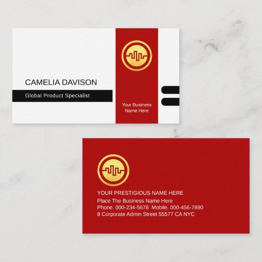Carte De Visite Stylist Template Office Manager Template (Devant / Derrière)