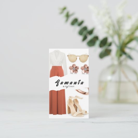 Carte de visite Styliste (Debout devant)