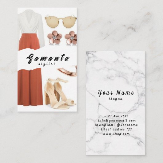 Carte de visite Styliste (Devant / Derrière)