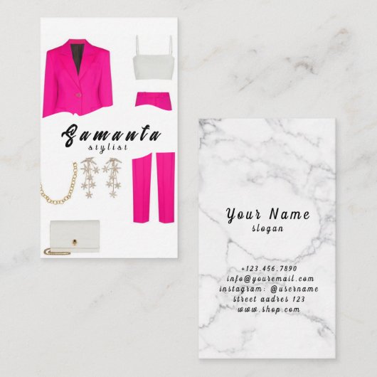 Carte de visite Styliste (Devant / Derrière)