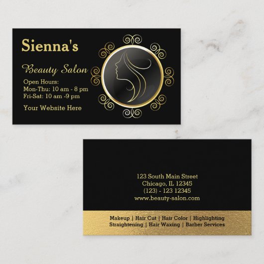 Carte de visite styliste (Devant / Derrière)