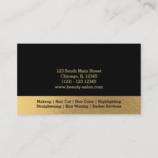 Carte de visite styliste (Dos)