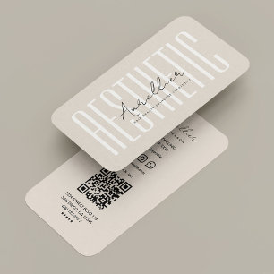Carte De Visite Styliste Beauté Moderne Sable esthétique Beige