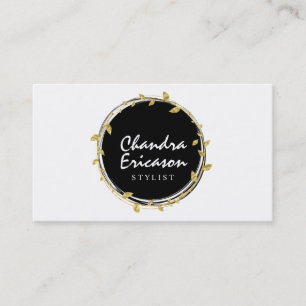 Carte De Visite STYLISTE chic de guirlande d'or