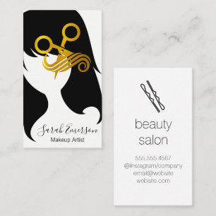 Carte De Visite Styliste de cheveux Ciseaux Logo de cheveux