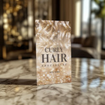 Styliste de cheveux Curly Blond Hair Sparkcard