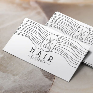 Carte De Visite Styliste De Cheveux Logo Élégant De Ciseaux À M