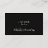 Carte De Visite Styliste de cheveux Moden Gold Butterfly Antique C (Dos)
