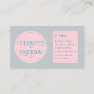 Carte De Visite Styliste de mode Minimal Pastel Personnalisé
