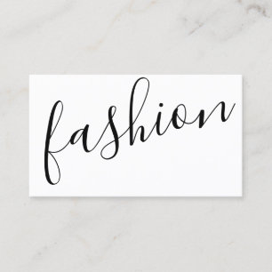 Carte De Visite Styliste de mode moderne Noir&Blanc