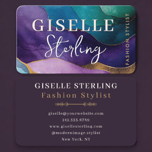 Carte De Visite Styliste de mode Violet