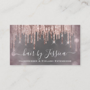 Carte De Visite Styliste de salon de coiffure Disques gris de coif