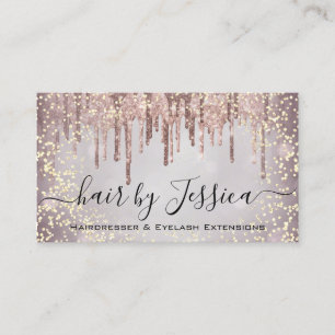 Carte De Visite Styliste de salon de coiffure Rose Drives QRCode