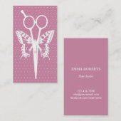 Carte De Visite Styliste des cheveux mignons points ciseau et papi (Devant / Derrière)