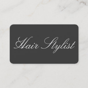 Carte De Visite Styliste des cheveux Plain Simple Clean Grey Profe
