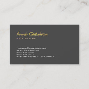 Carte De Visite Styliste élégant et tendance cheveux gris