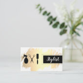 Carte De Visite Styliste Gold Brossé (Debout devant)