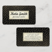Carte De Visite Styliste / Luxe Gold SpeckMotif (Devant / Derrière)